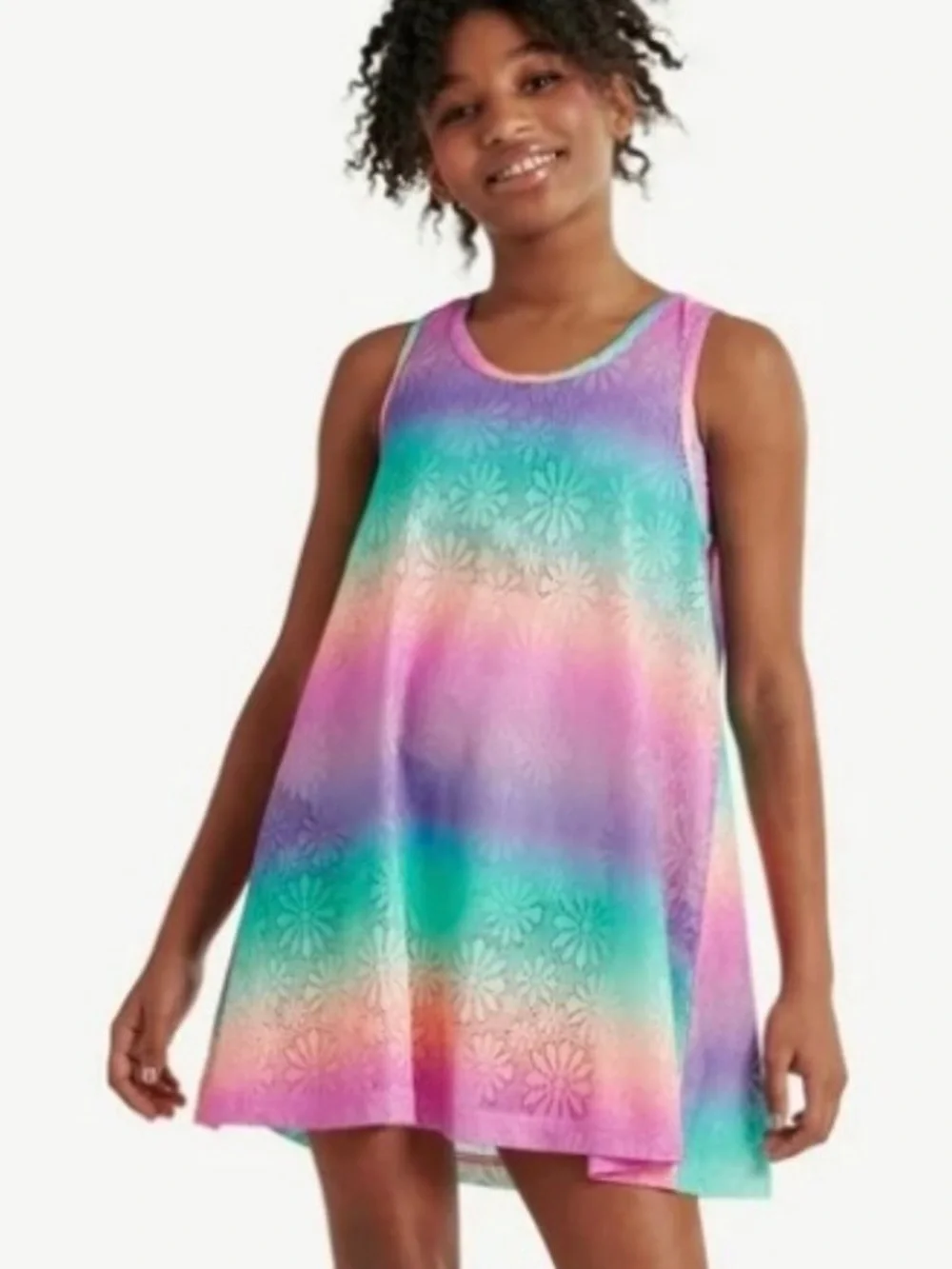 Justice Rainbow Ombre Swim Cover-Up